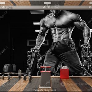 پوستر دیواری سه بعدی طرح بدنساز