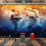 پوستر سه بعدی طرح مبارزه کاراته