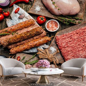پوستر سه بعدی طرح گوشت