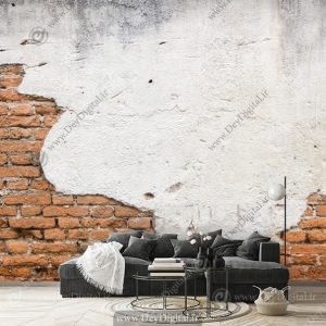 پوستر سه بعدی مدرن طرح آجر و دیوار سیمانی