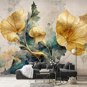 پوستر دیواری شیک و لاکچری طلایی