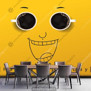 پوستر سه بعدی برای کافه