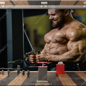 پوستر کاغذ دیواری سه بعدی ورزشی