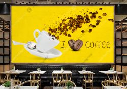 پوستر دیواری طرح قهوه برای کافه