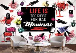 پوستر دیواری فانتزی طرح لاک برای آرایشگاه