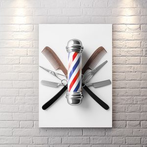 تابلو شاسی پهن برای آرایشگاه مردانه
