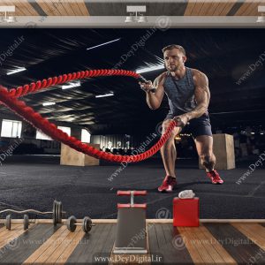 کاغذ دیواری سه بعدی برای باشگاه فیتنس