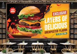 پوستر دیواری طرح همبرگر