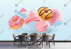 پوستر سه بعدی برای شیرینی فروشی