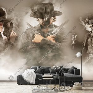 پوستر دیواری سه بعدی اتاق مافیا
