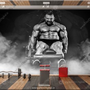 کاغذ دیواری سیاه و سفید فیتنس