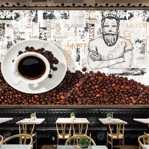 پوستر سه بعدی برای قهوه فروشی