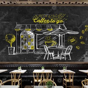 خرید پوستر سه بعدی طرح عکس کافی شاپ