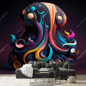 پوستر دیواری سه بعدی رنگی