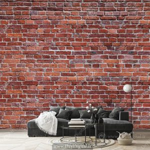 کاغذ دیواری طرح آجر برای پشت تلویزیون