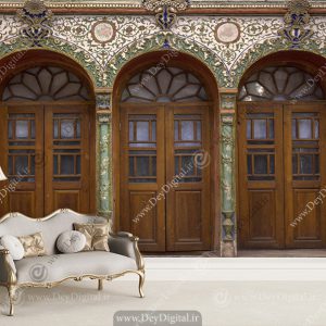 پوستر دیواری بنای سنتی با کاشیکاری
