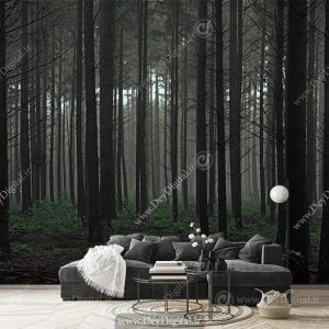 پوستر کاغذ دیواری طرح جنگل تاریک