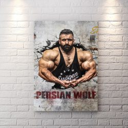 تابلو دیواری طرح هادی چوپان با عنوان گرگ پارسی