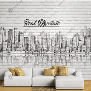 پوستر طرح ساختمان برای املاکی