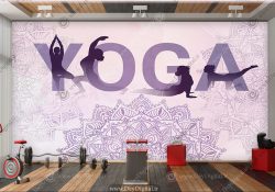 پوستر سه بعدی طرح ورزش یوگا