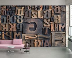 پوستر دیواری مدل حروف انگلیسی های سه بعدی