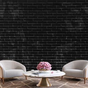 پوستر دیواری تکسچر آجری مشکی