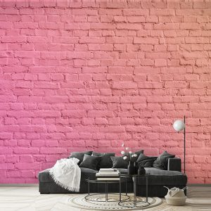 پوستر دیواری تکسچر آجری صورتی