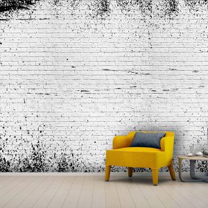 پوستر دیواری تکسچر اجری سفید مشکی