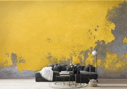 پوستر کاغذ دیواری طرح بکگراند ساده زرد و طوسی