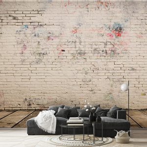 پوستر دیواری تکسچر دیوار آجری رنگ خاکی