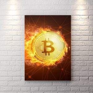 تابلو تخته شاسی طرح سکه بیتکوین