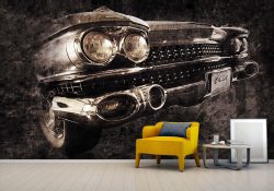 پوستر دیواری سه بعدی طرح ماشین قدیمی