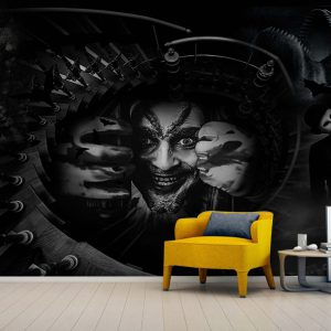 کاغذ دیواری سه بعدی ترسناک برای خانه فرار