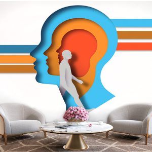 پوستر دیواری سه بعدی برا مطب روانشناس