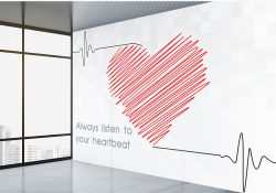 کاغذ دیواری ساده برای مطب دکتر قلب و عروق