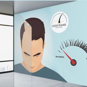 پوستر سه بعدی پزشکی زیبایی طرح کاشت مو