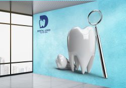 پوستر دیواری طرح دندان ایمپلنت برای دندانپزشکی