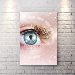 تابلو شاسی طرح چشم برا مطب بینایی سنجی