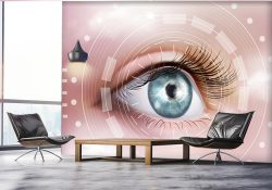 پوستر دیواری سه بعدی برای مطب چشم پزشکی