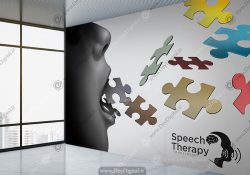 پوستر دیواری پزشکی طرح گفتار درمانی