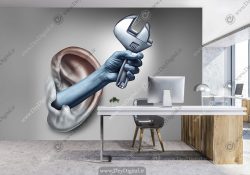 پوستر سه بعدی برای مرکز شنوایی سنجی