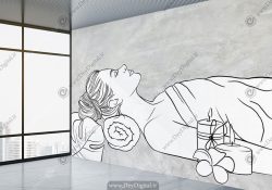 پوستر دیواری طرح ماساژ درمانی برای مرکز ماساژ