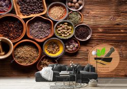 پوستر دیواری طرح داروهای گیاهی برای عطاری