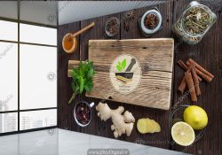 پوستر دیواری سه بعدی برای مغازه عطاری