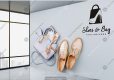 کاغذ دیواری سه بعدی برای مغازه کیف و کفش
