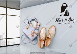 کاغذ دیواری سه بعدی برای مغازه کیف و کفش