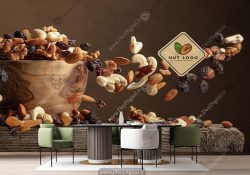 پوستر دیواری طرح آجیل برای خشکبار فروشی