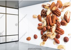 پوستر سه بعدی طرح مغز گردو و بادام