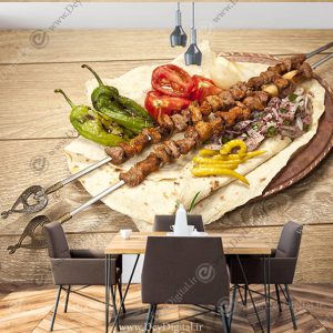 پوستر دیواری کباب کوبیده برای رستوران سنتی
