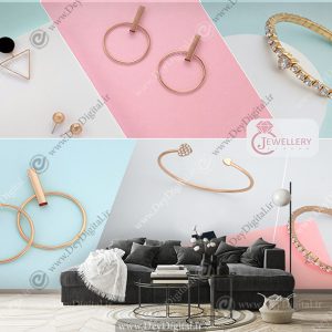 پوستر دیواری سه بعدی برای ویترین طلا فروشی